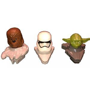 McDonald's Star Wars Happy Meal Toys 2020 Chewbaca Yoda Stormtrooper - Lot of 3